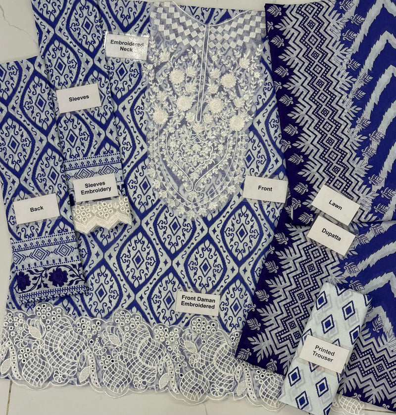Zainab Chottani | Blue - Lawn Collection Replica