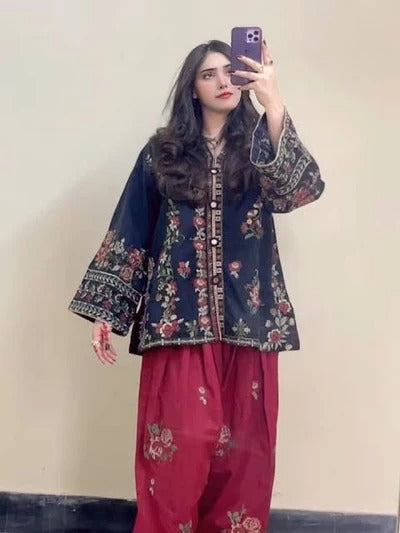 ETHNC BLACK & RED 2PC
