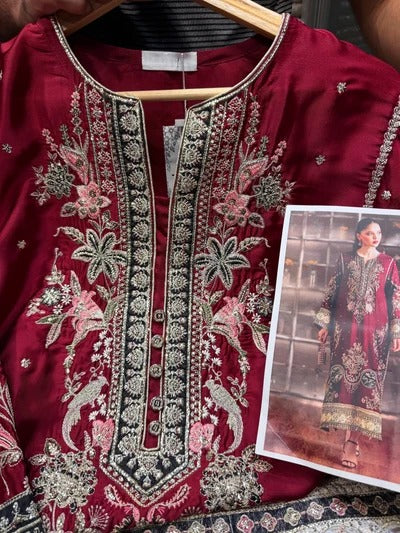 ETHNC SILK KAFTAN 2PC E-1149 STICHED (Delivery Time 10 to 15 Days)