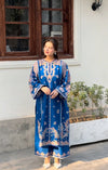 Hussain Rehar Zarqa RTW 3PC (Electric Blue)
