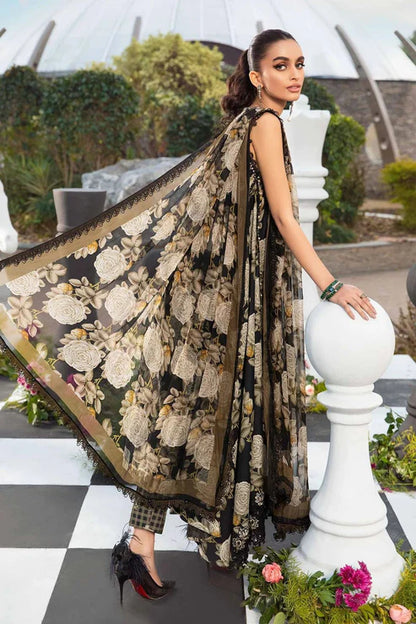 Maria B Black Printed Embroidered Lawn Collection Replica