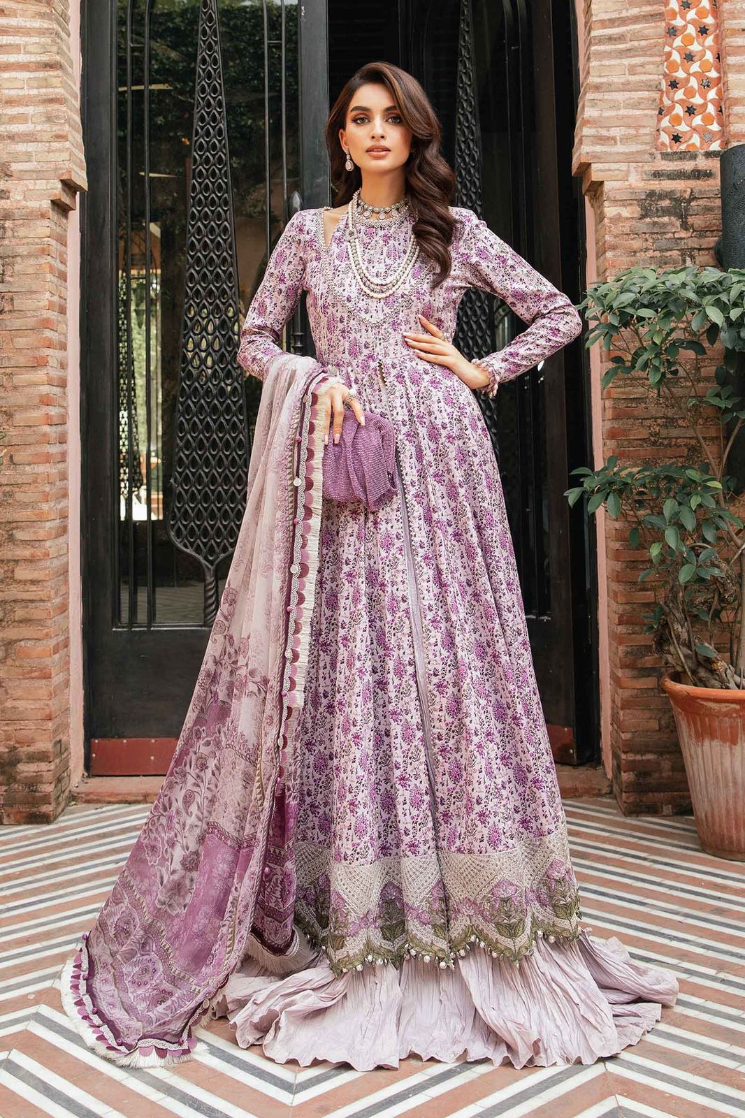 Maria B Purple Printed Lawn Collection Replica