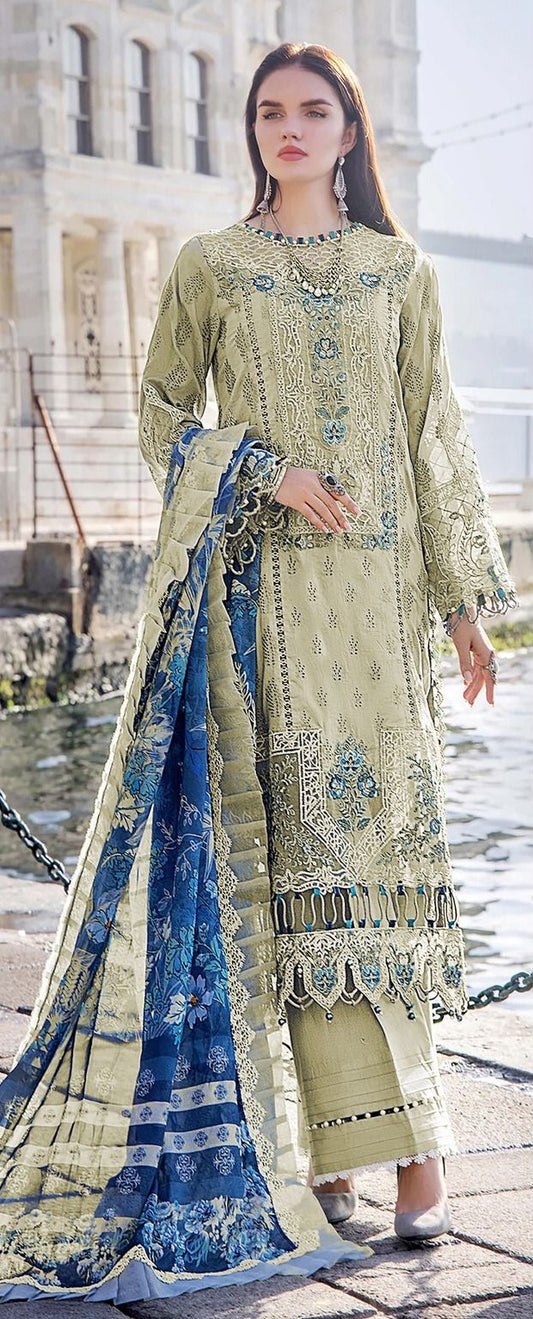 Adan's Libas Pistachio Luxury Lawn Chikankari Collection Replica