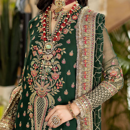 Imrozia Green Chiffon Formal Collection Replica