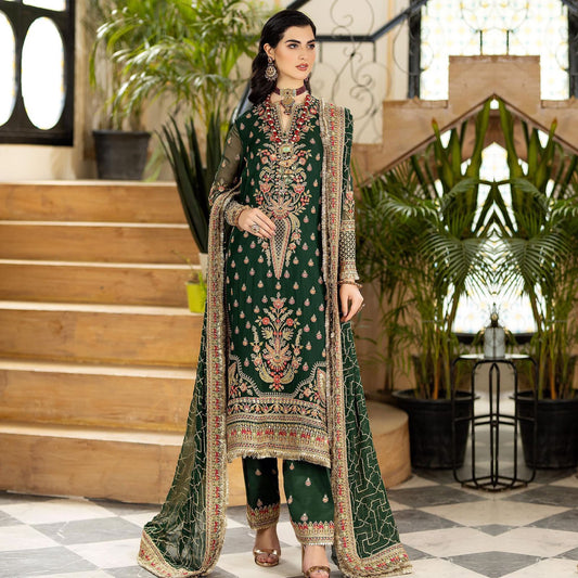 Imrozia Green Chiffon Formal Collection Replica