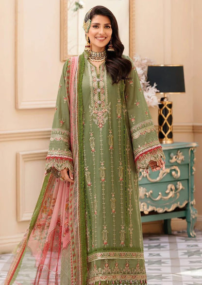 Ayeza Khan Olive Lawn Collection Replica