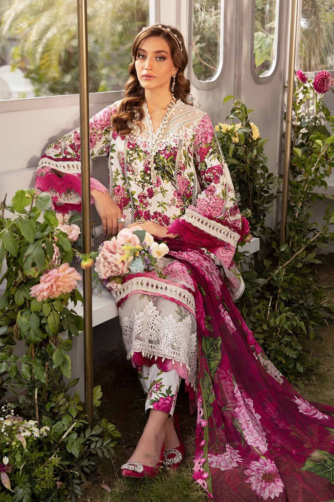 Maria B White Printed Lawn Collection Replica