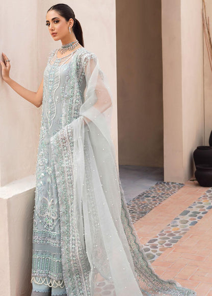 Gulaal Sky Blue Organza Bridal Collection Replica