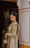 HARIS SHAKEEL TESSEL SILK IVORY GOLD