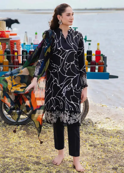 Maria B Black Printed Lawn Collection Replica