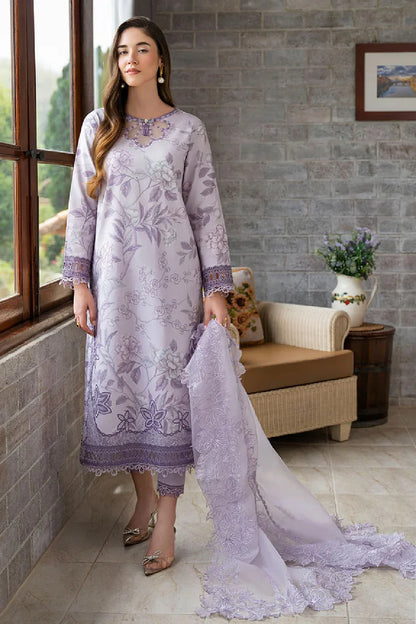 Mushq Purple Printed Lawn Collection Replica