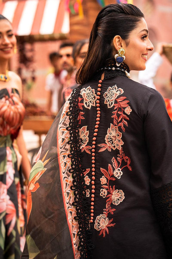 Mushq Black Printed Lawn Collection Replica