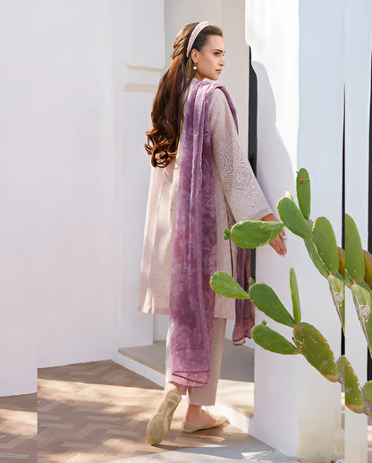 Baroque Pink Digital Printed Lawn Collection Replica