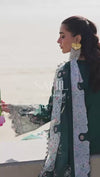 Qalamkar | Dark Green - Lawn Cotton Collection Replica