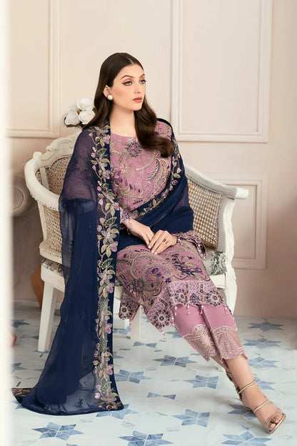 Ramsha Pink Organza Formal Collection Replica