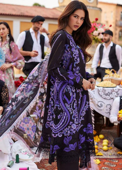 Mushq Purple Lawn Collection Replica