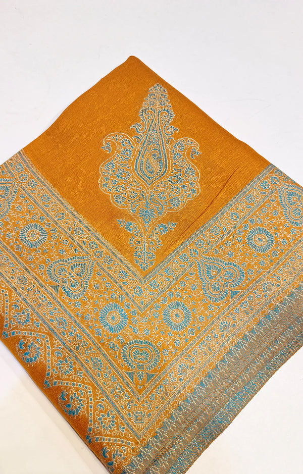 Mustard Wool Shawl – Kashmiri Edition
